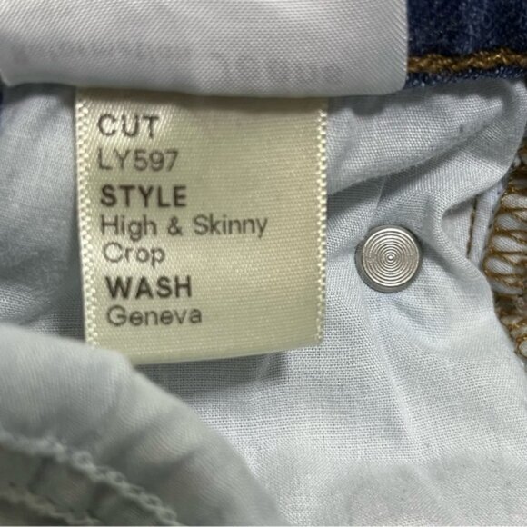 Reformation High Rise Skinny  Cropped Jeans Geneva Wash Women Size 27 - Picture 10 of 10